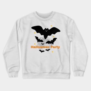 Bats at Halloween party Crewneck Sweatshirt